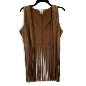Cool Attitude Open Front Fringe Sleeveless Vest